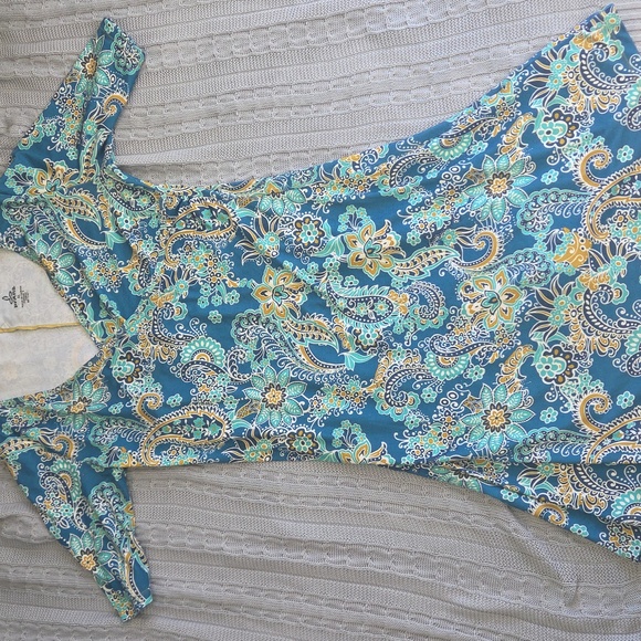 Prana Dresses & Skirts - PrAna Breathe Paisley Faux Wrap Dress Size XL